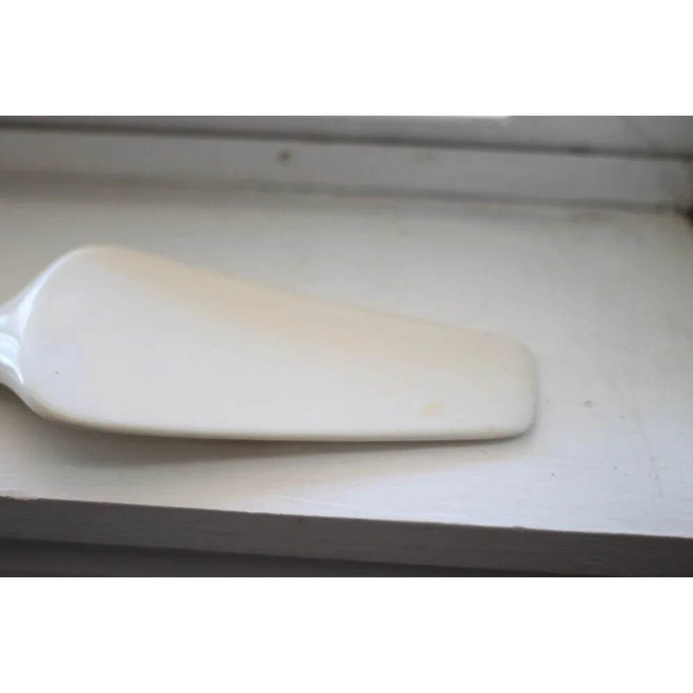Vintage Porcelain Cake Pie Dessert Server Flowers